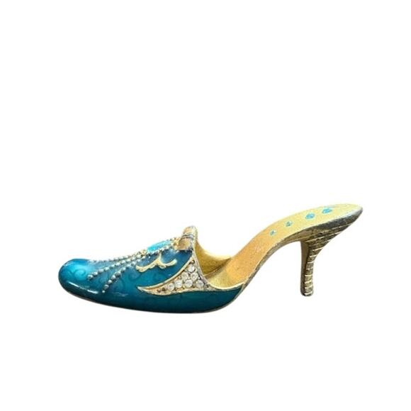 Vintage Set of 5 Vintage Miniature High Heel Shoe Figurines 90s Cottage Fashion - Picture 8 of 8